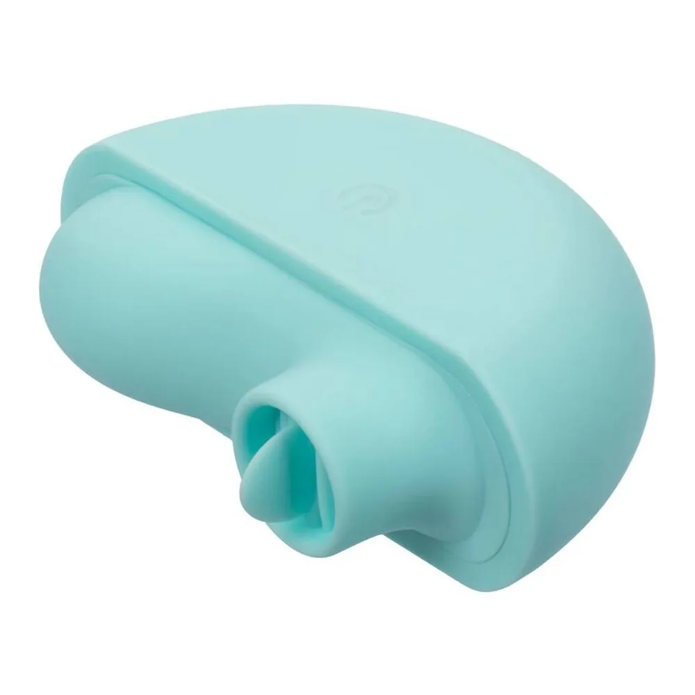 Stimulateur clitoridien silicone turquoise, embout battant, 10 modes, autre vue 6