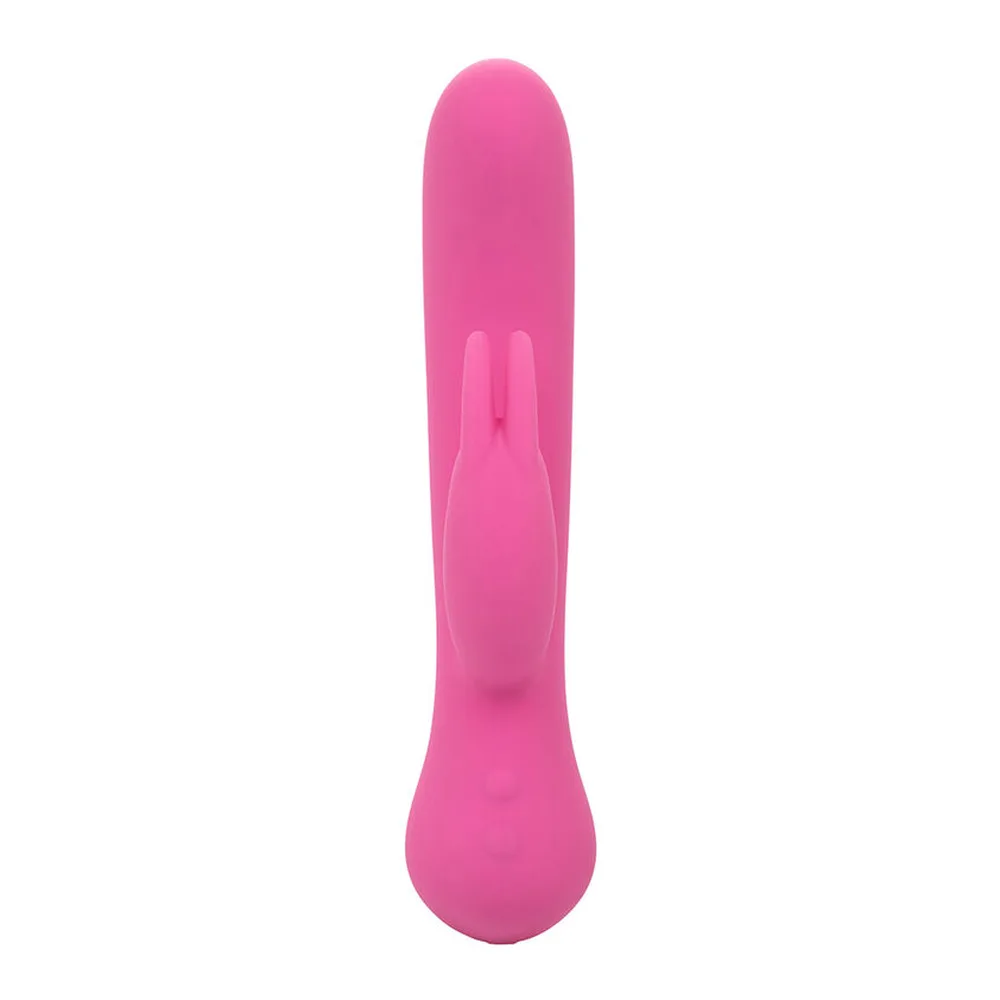 Vibromasseur rabbit silicone rose 21 cm rechargeable, autre vue 6