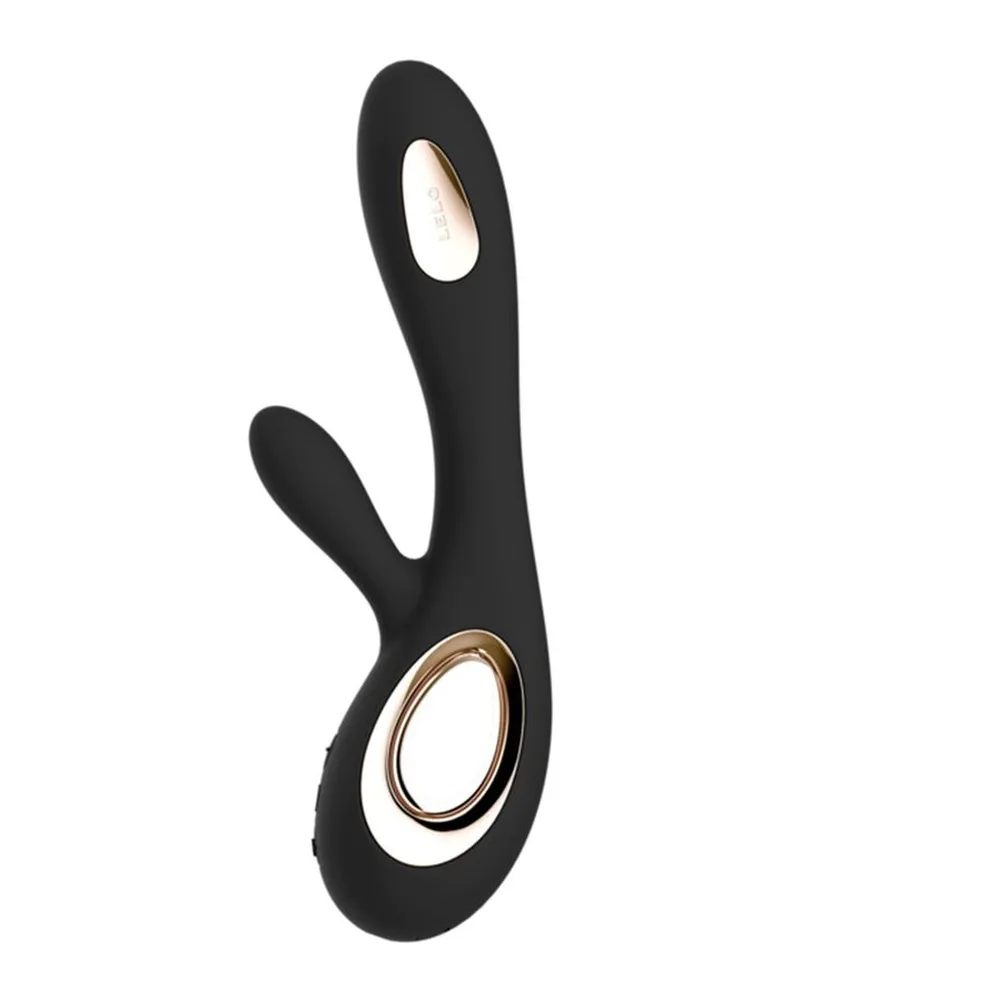 Vibromasseur rabbit silicone rose profond rechargeable étanche, coloris Noir, autre vue 4