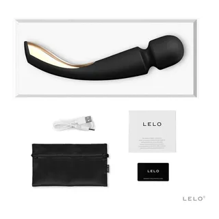 Stimulateur clitoridien Smart Wand 2 Medium Noir Lelo vue 3