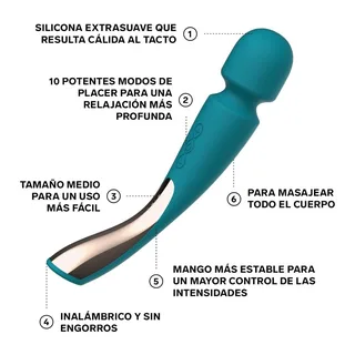 Smart Wand 2 Medium Rose Lelo - avec sa base