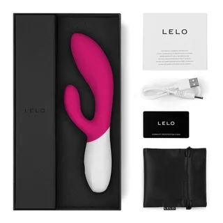 Vibromasseur rabbit Ina Wave 2 Lelo - vue de dos - Fuchsia