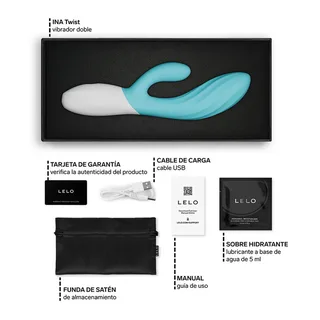 Vibromasseur rabbit Ina Twist Lelo - Turquoise