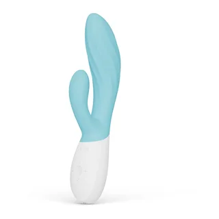Vibromasseur rabbit Ina Twist Lelo - avec sa base - Turquoise