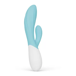 Vibromasseur rabbit Ina Twist Lelo - détail de la texture - Turquoise