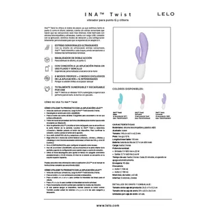 Vibromasseur rabbit Ina Twist Lelo - accessoires fournis - Turquoise