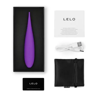 Stimulateur clitoridien Dot Travel Lelo - vue de dos - Violet