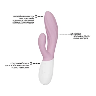 Vibromasseur rabbit Ina Twist Lelo - avec son échelle de taille - Rose