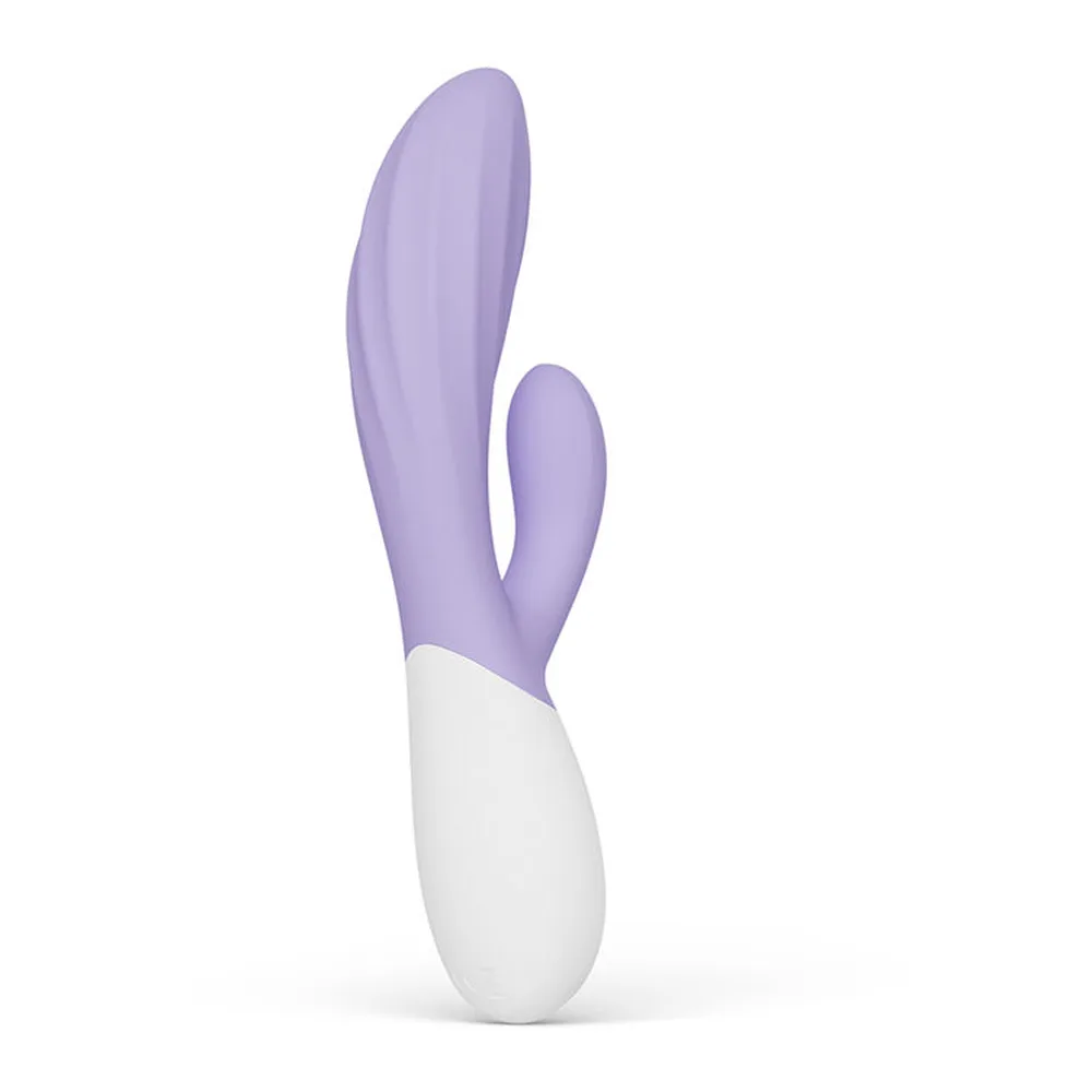 Vibromasseur rabbit Ina Twist, blanc et violet, rechargeable, autre vue 7