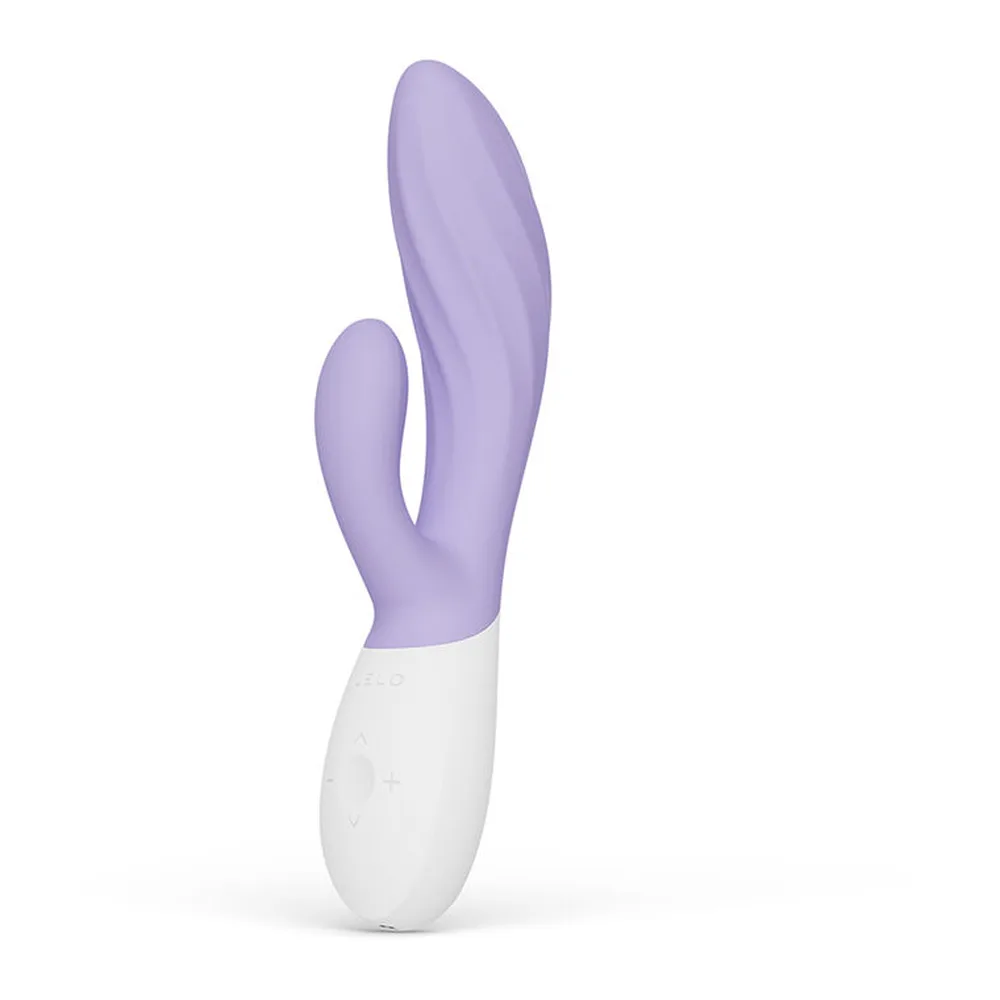 Vibromasseur rabbit Ina Twist, blanc et violet, rechargeable, autre vue 7