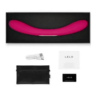 Double gode Boomerang Lelo - vue de dos - Rouge