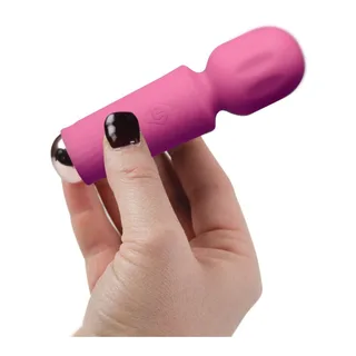 Mini Wand de Poche Rocksoff - avec sa base - Fuchsia