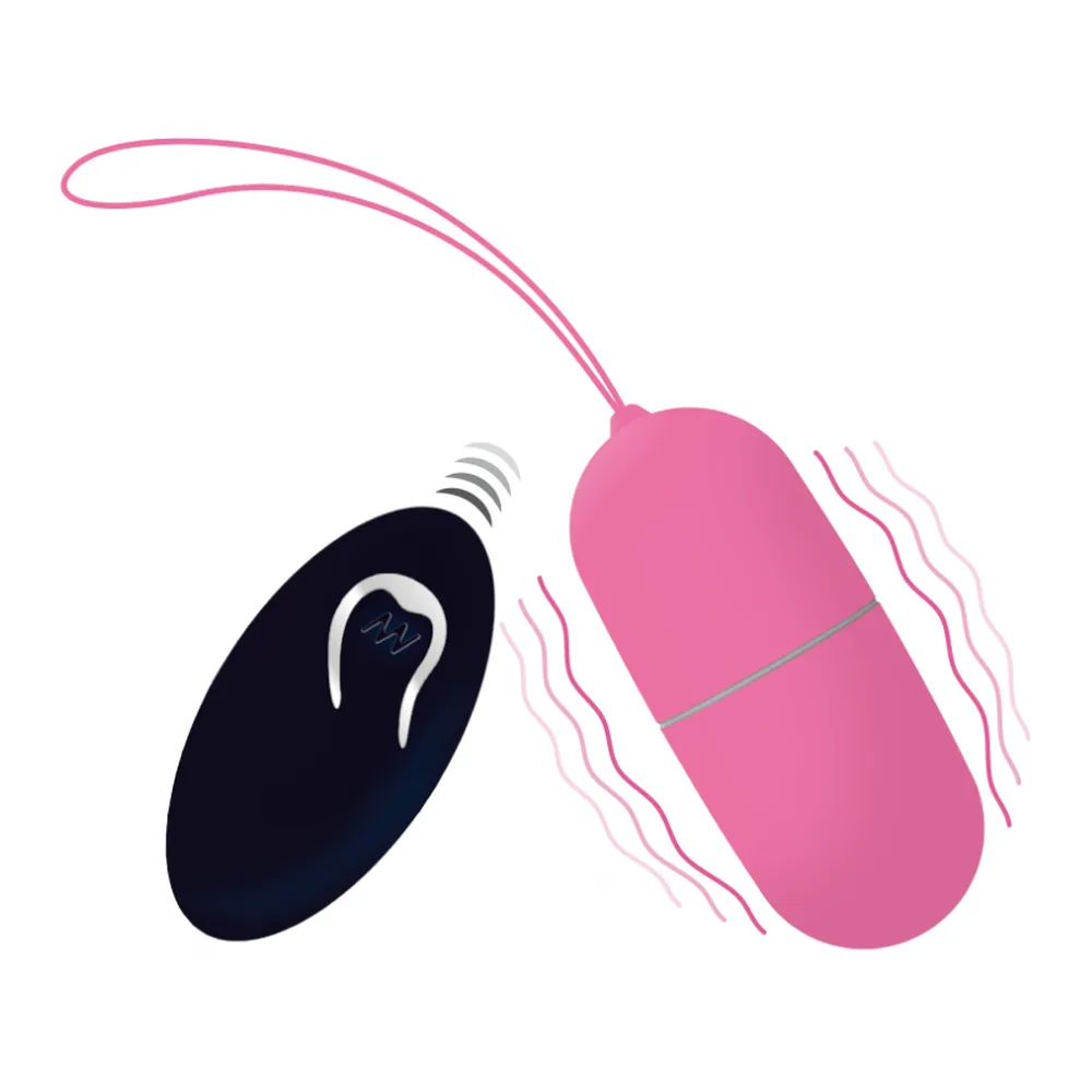 Œuf vibrant silicone rose avec télécommande radio, coloris Lilas
