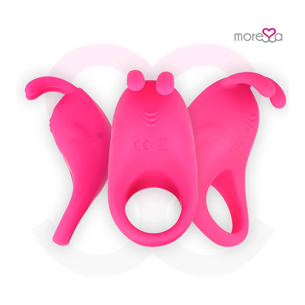Brad Silicone Rechargeable Moressa - vue de profil - Rose