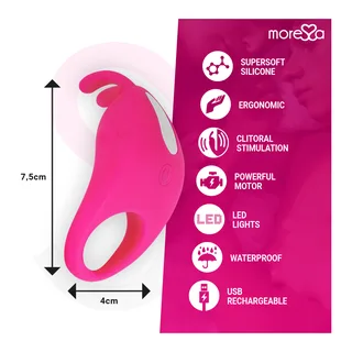 Brad Silicone Rechargeable Moressa - vue de dos - Rose