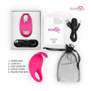 Brad Silicone Rechargeable Moressa - détail de la texture - Rose
