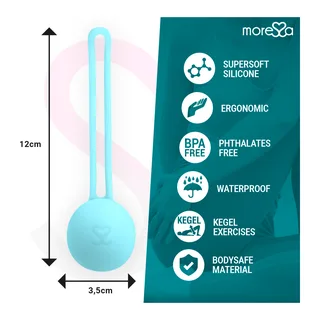 Boule de Geisha silicone rose, 51 g, velours, coloris Turquoise, autre vue 4