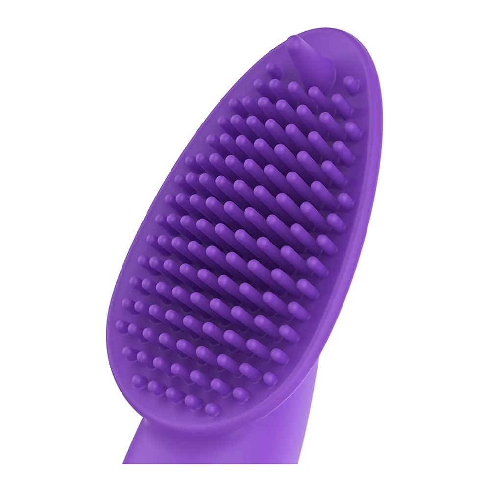 Stimulateur clitoridien silicone violet, à piles, silencieux, autre vue 3