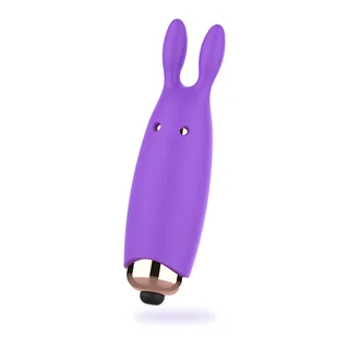 Stimulateur silicone violet Bugsy, 7,3 cm, à piles, autre vue 3
