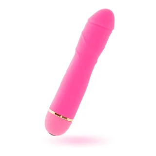 Vibromasseur silicone rose, 18 cm, 20 modes, à pile, autre vue 5