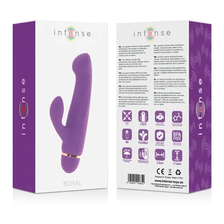 Vibromasseur rabbit silicone médical rose, 17,8 cm, 20 modes, à piles, coloris Lilas