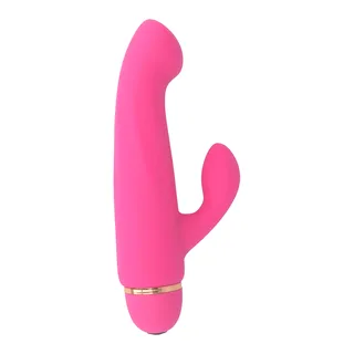 Vibromasseur rabbit silicone médical rose, 17,8 cm, 20 modes, à piles, autre vue 3