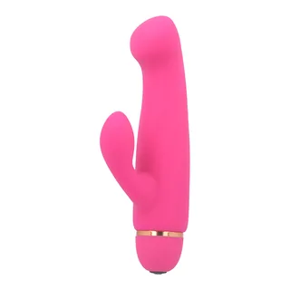 Vibromasseur rabbit silicone médical rose, 17,8 cm, 20 modes, à piles, autre vue 4