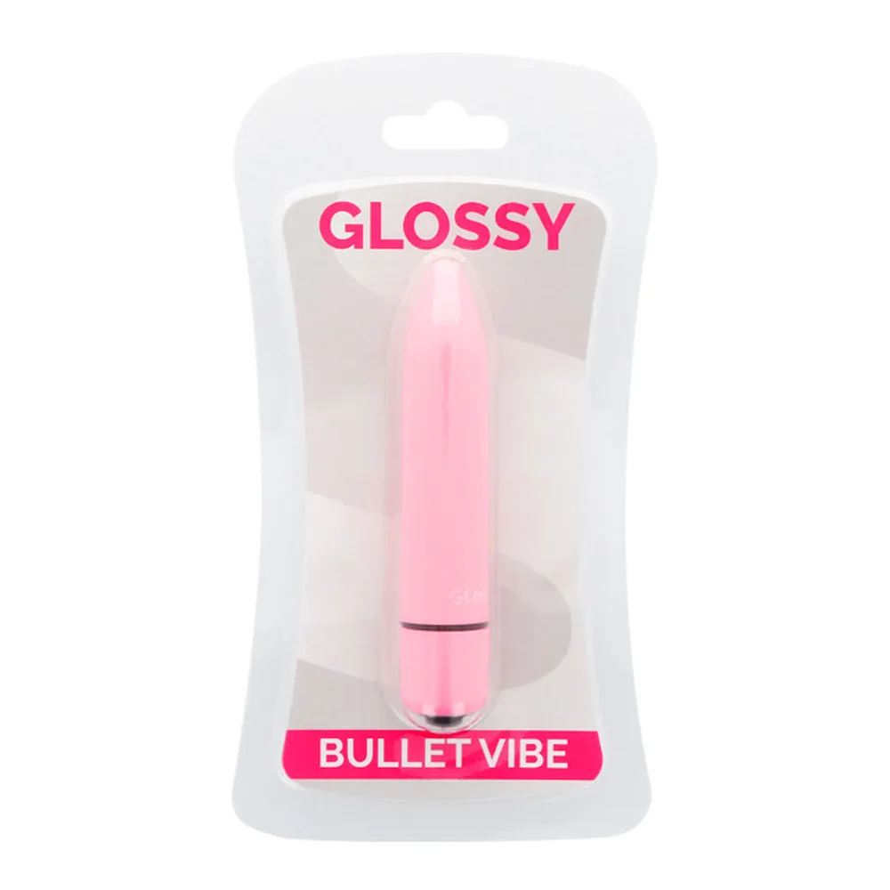 Stimulateur clitoridien rose en silicone, forme effilée avec anneau de commande noir à mi-hauteur, sur fond blanc