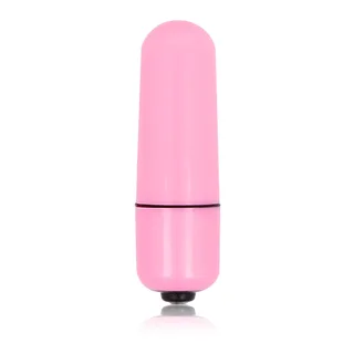 Vibromasseur rose pâle, format compact, silicone, coloris Rose intense