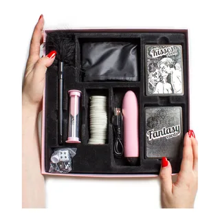 Jeu de société coquin Fantasy Play rose et noir avec accessoires, autre vue 5