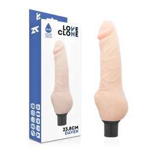 Vibromasseur réaliste silicone beige, à piles, autre vue 3