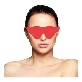 Masque rouge extensible forme aile, autre vue 4