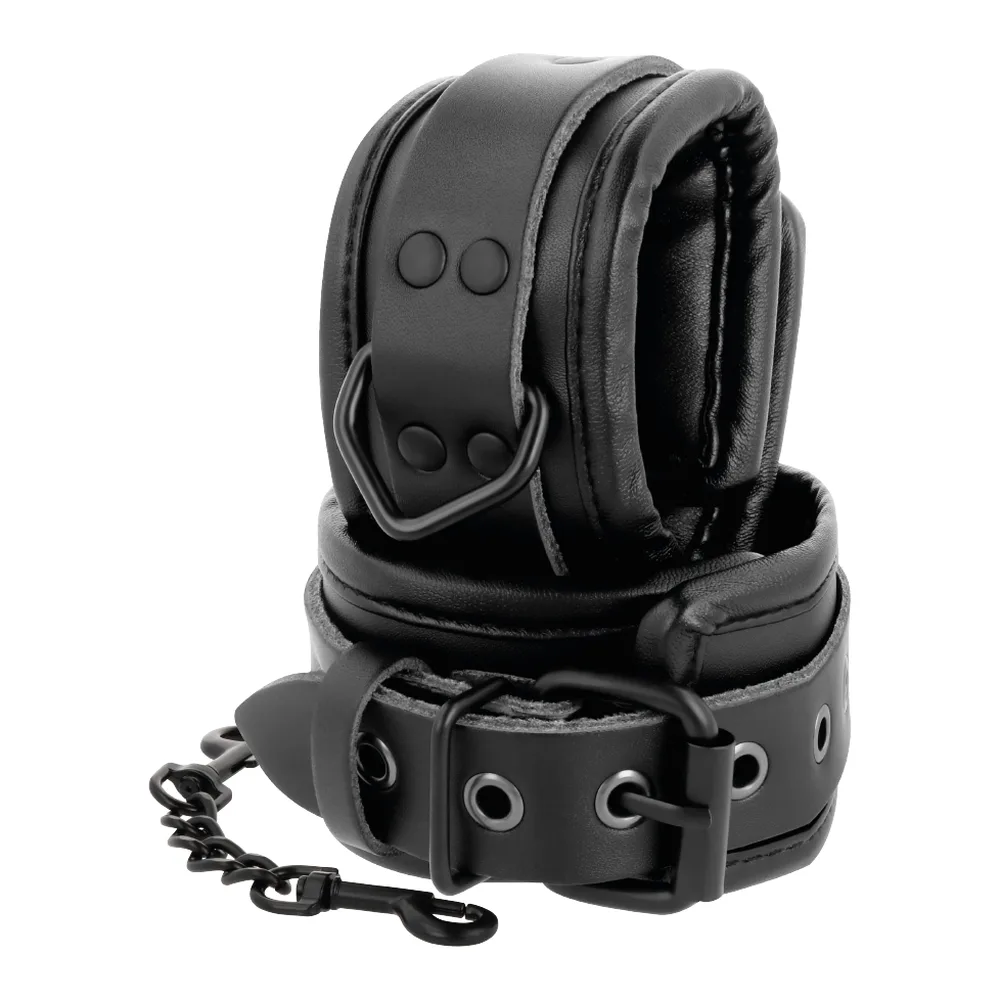 Menottes Cheville Ajustables Cuir Darkness