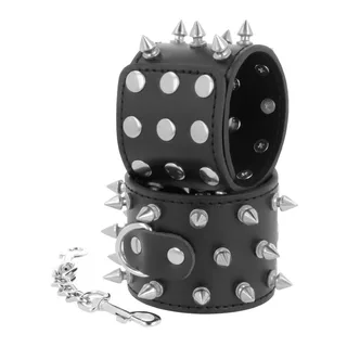 Menottes Pointes Noires Skulls Darkness - vue de dos