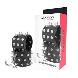 Menottes Pointes Noires Skulls Darkness - avec son échelle de taille