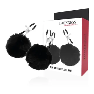 Pince à téton métal, pompons noirs, réglable, autre vue 3