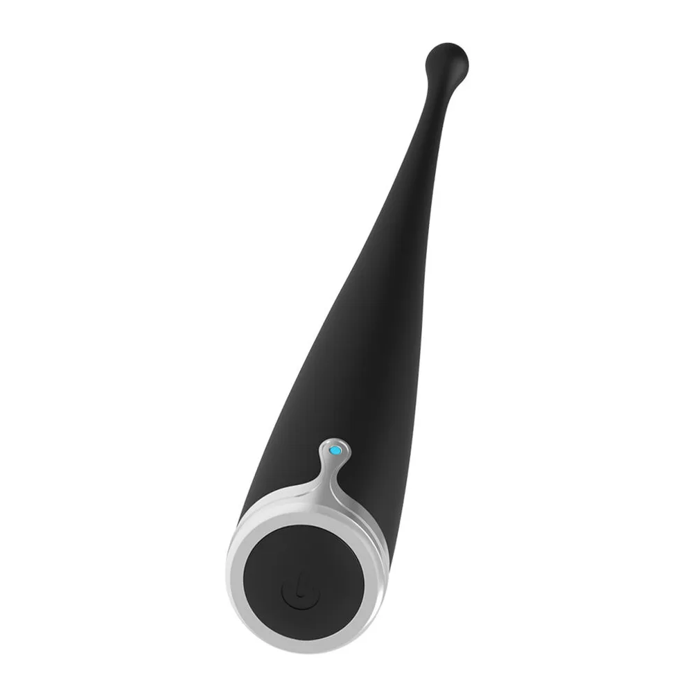 Stimulateur clitoridien blanc et noir, rechargeable, étanche, autre vue 4