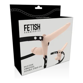 Harnais double pénétration Flesh à deux godes vibrants vue 5