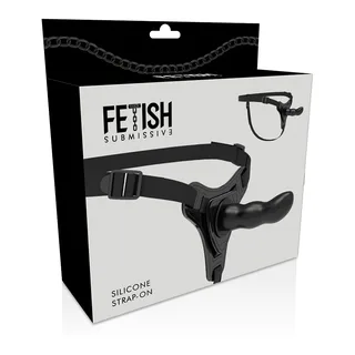 Silicone Point Fetish Submissive Harness - vue de dos - Noir