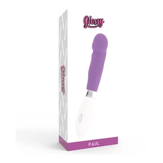 Vibrateur silicone violet et blanc à piles, 10 modes, autre vue 5