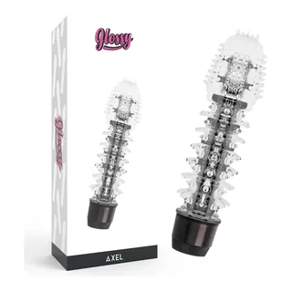 Vibrateur gelée violet picots, base eau, piles, coloris Noir