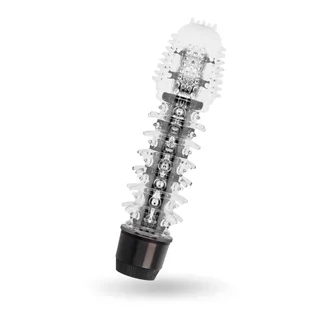Vibrateur gelée violet picots, base eau, piles, coloris Noir, autre vue 3