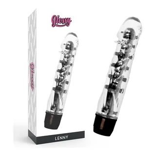 Vibrateur TPE translucide blanc et noir, 14 cm, à piles, autre vue 2