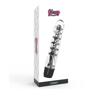 Vibrateur TPE translucide blanc et noir, 14 cm, à piles, autre vue 3