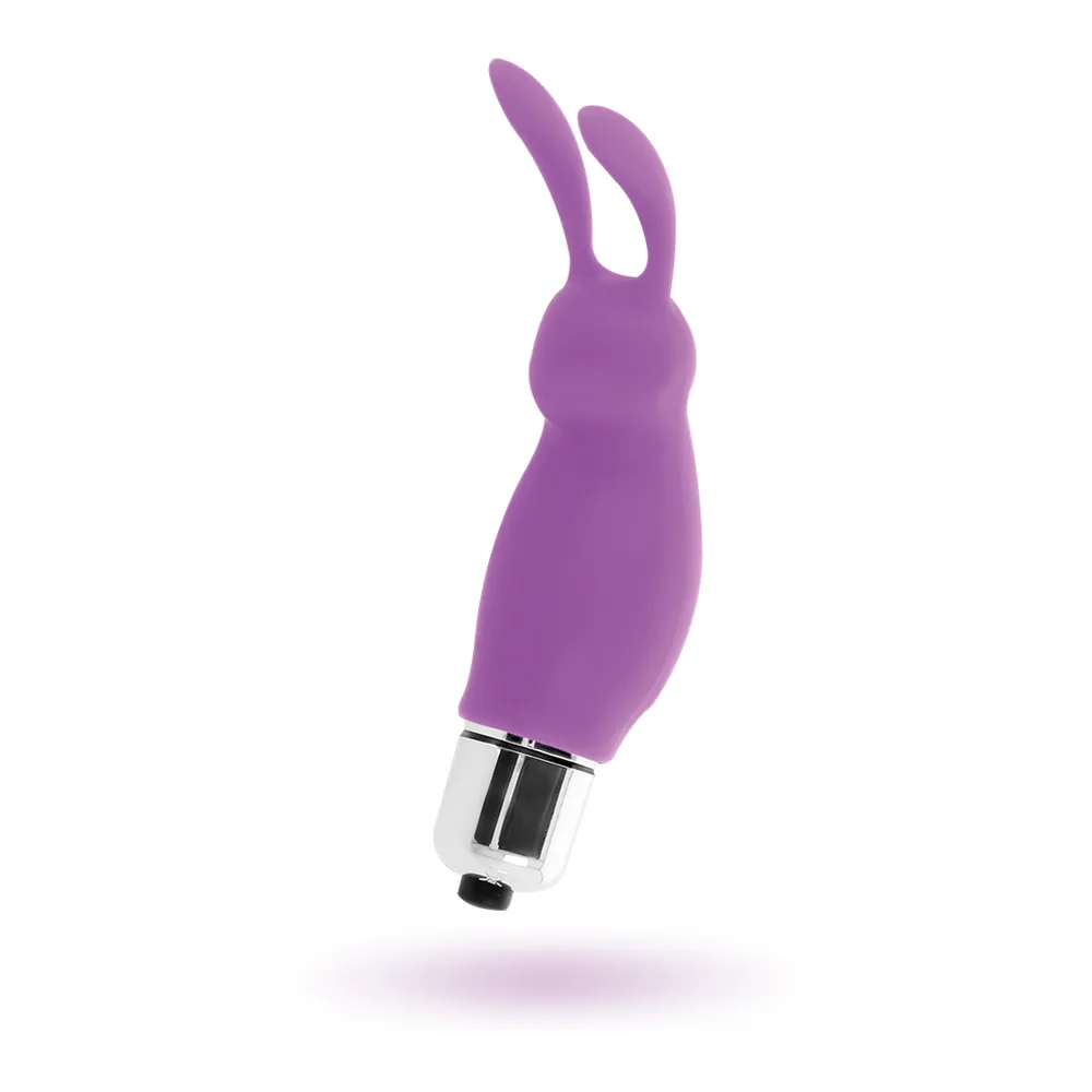 Vibromasseur rabbit silicone violet, base eau, à piles, coloris Lilas, autre vue 2