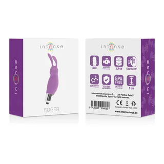 Vibromasseur rabbit silicone violet, base eau, à piles, autre vue 4