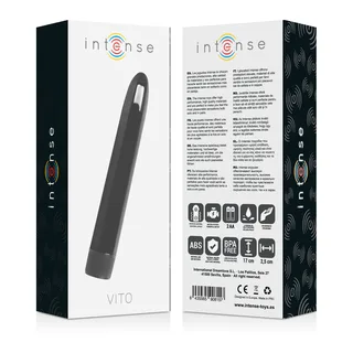 Vibromasseur Vito violet fonctionnant sur piles, coloris Noir