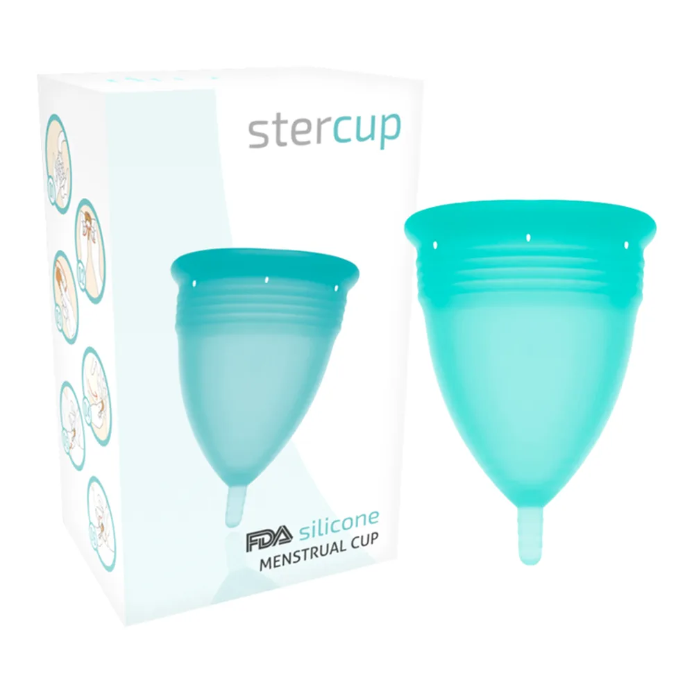 Bien-être intime Coupe Menstruelle Silicone Fda aigue-marine Stercup