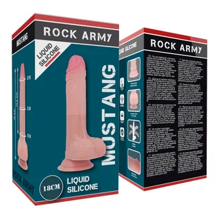 Gode réaliste Mustang Rock Army - avec son échelle de taille