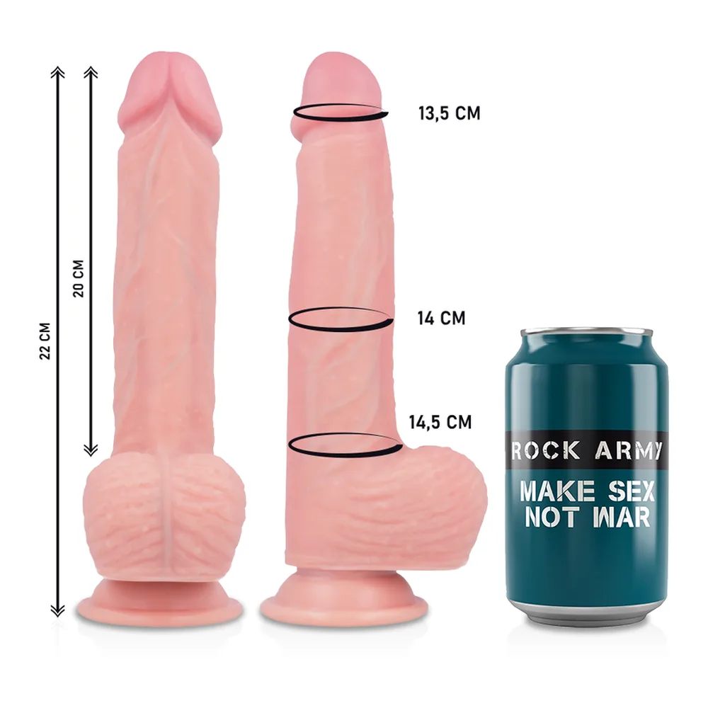 Gode réaliste rose pâle en silicone avec base ventouse, forme anatomique avec détails texturés et gland proéminent